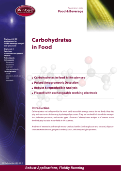 Carbohydrates in Food