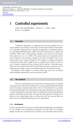1 Controlled experiments - Assets