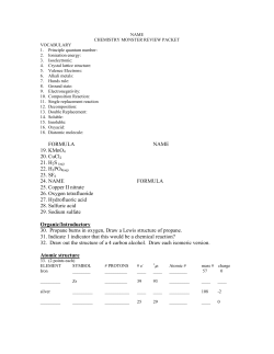 FORMULA NAME 19. KMnO4 20. CuCl2 21. H2S (aq) 22. H3PO4