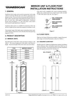 Mirrors and Floor Posts Manual
