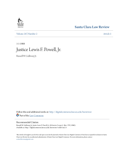 Justice Lewis F. Powell, Jr. - Santa Clara Law Digital Commons