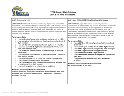 2nd Grade Math Syllabi Units 8-10
