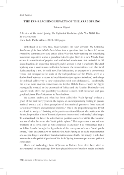 the far-reaching impacts of the arab spring