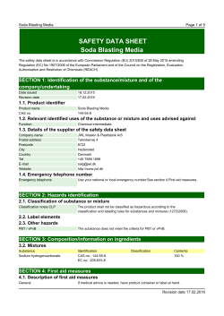 SAFETY DATA SHEET Soda Blasting Media