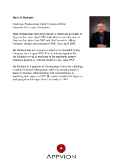 Mark R. Richards Chairman, President and Chief