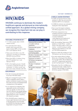 HIV/AIDS - Anglo American