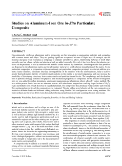 Studies on Aluminum-Iron Ore in