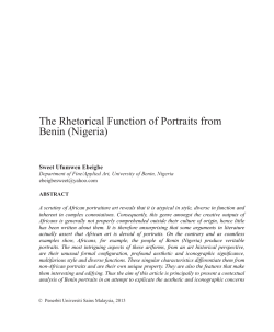 The Rhetorical Function of Portraits from Benin