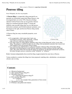 Penrose tiling - Wikipedia, the free encyclopedia
