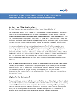 An Overview Of 1st-Out Revolvers