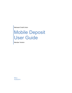 Mobile Deposit - Meriwest Credit Union