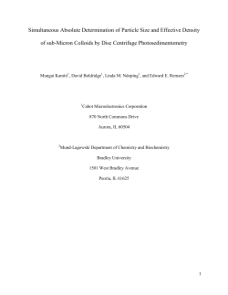 Simultaneous Absolute Determination of Particle Size and Effective