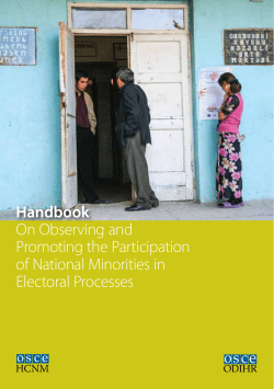 Handbook On Observing and Promoting the Participation of