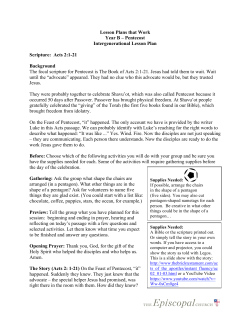 LPTW Pentecost, Year B, Intergenerational