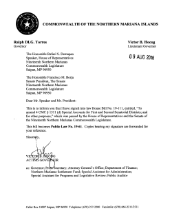 PL 19-61 - CNMI Law