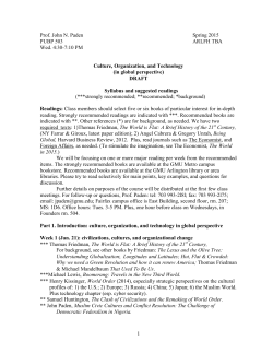 PUBP 503-002 - Schar School of Policy and Government