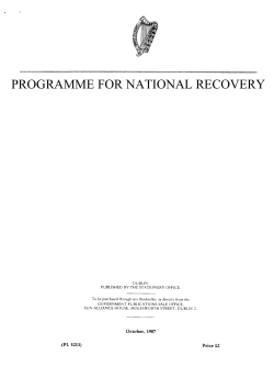 programme for national recovery