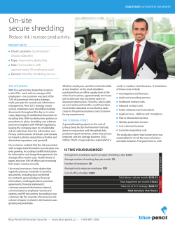 On-site secure shredding - Blue
