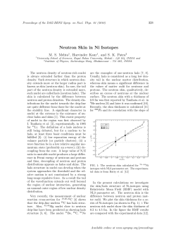 Neutron Skin in Ni Isotopes - dae symposium on nuclear physics