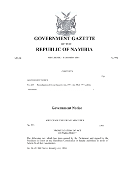 Social Security Act 34 of 1994