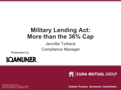 Military Lending Act: More than the 36% Cap