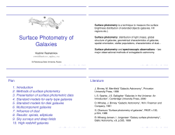 Surface Photometry of Galaxies