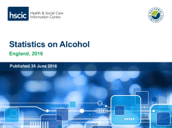 Statistics on Alcohol