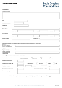 new account form