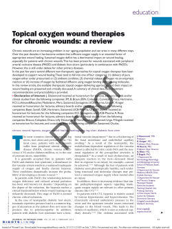 Topical oxygen wound therapies for chronic wounds