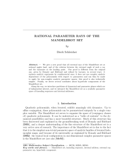 RATIONAL PARAMETER RAYS OF THE MANDELBROT SET by