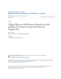 Tillage Effects on Soil Erosion Potential and Soil Quality of a Former