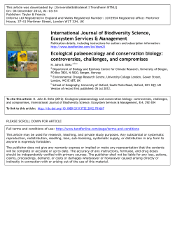 Ecological palaeoecology and conservation biology