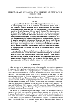 PREDICTION AND SUPPRESSION OF LONG