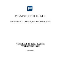 Timeline 2: Iced Earth Walkthrough PDF