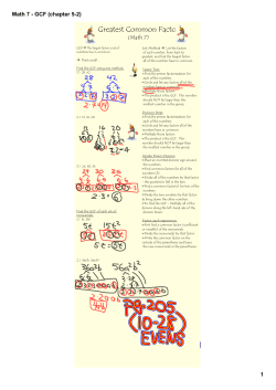 Math 7 - GCF (chapter 5-2)