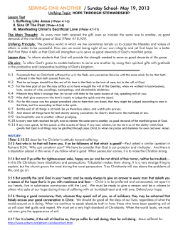Serving One Another 1 Pt.4:1-11