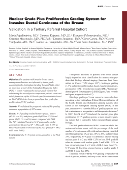 Nuclear Grade Plus Proliferation Grading System for Invasive Ductal