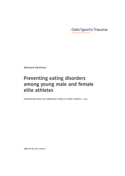 Preventing eating disorders among young male and female elite