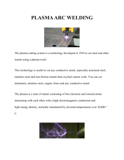 plasma arc welding