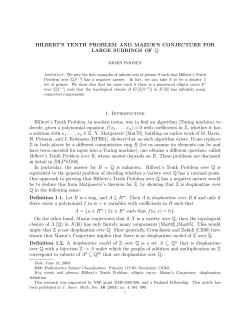 Hilbert`s Tenth Problem and Mazur`s Conjecture