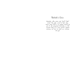 Bartender`s Choice - The Interval at Long Now