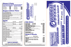 Menu - Wildcat Pizza