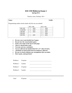 ECE 190 Midterm Exam 1