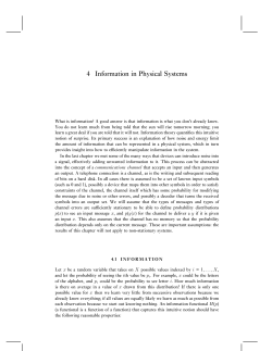 4 Information in Physical Systems