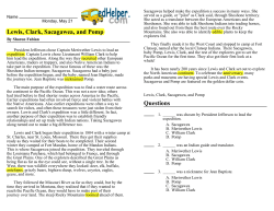 Lewis, Clark, Sacagawea, and Pomp Questions - VIP