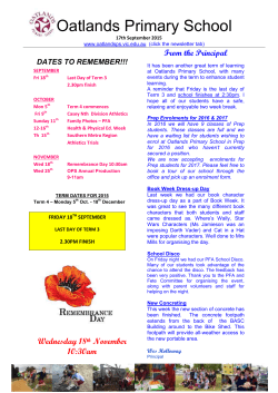 october - Oatlands Primary School