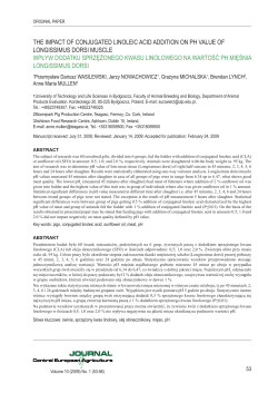 THE IMPACT OF CONJUGATED LINOLEIC ACID ADDITION ON PH