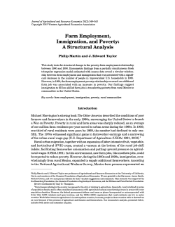 Farm Employment, Immigration, and Poverty: A Structural Analysis