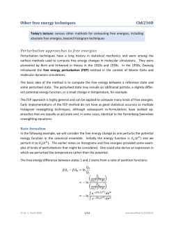 Other free energy techniques - UCSB College of Engineering