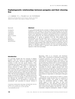 Cophylogenetic relationships between penguins
